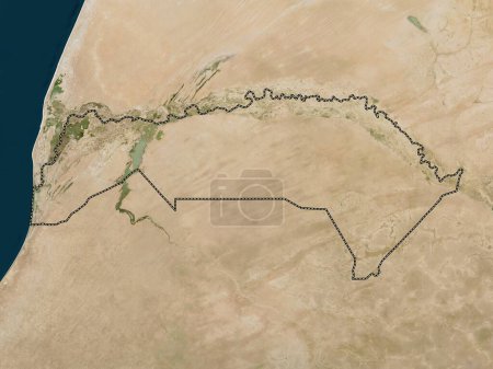 Photo for Saint-Louis, region of Senegal. Low resolution satellite map - Royalty Free Image
