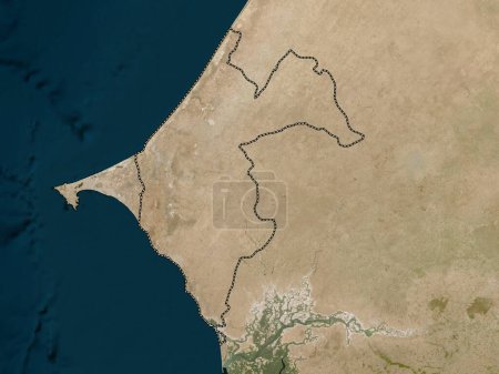 Téléchargez les photos : Thies, region of Senegal. Low resolution satellite map - en image libre de droit