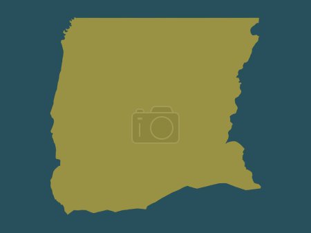 Photo for Ziguinchor, region of Senegal. Solid color shape - Royalty Free Image