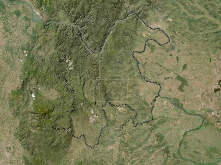 Téléchargez les photos : Borski, district of Serbia. Low resolution satellite map - en image libre de droit