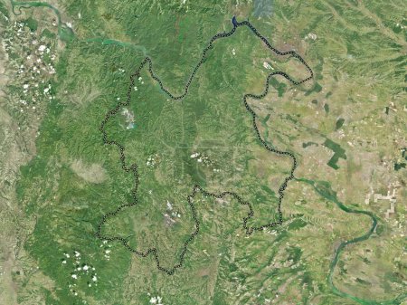 Téléchargez les photos : Borski, district of Serbia. High resolution satellite map - en image libre de droit