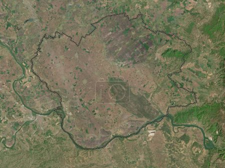 Téléchargez les photos : Juzno-Banatski, district of Serbia. High resolution satellite map - en image libre de droit