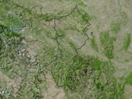 Téléchargez les photos : Moravicki, district of Serbia. High resolution satellite map - en image libre de droit