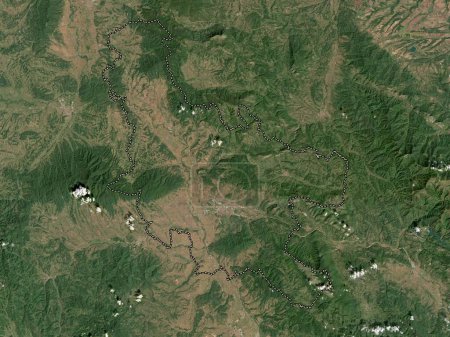 Foto de Nisavski, distrito de Serbia. Mapa de satélite de alta resolución - Imagen libre de derechos
