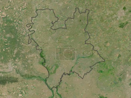 Photo for Srednje-Banatski, district of Serbia. Low resolution satellite map - Royalty Free Image