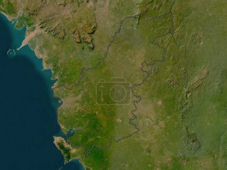Téléchargez les photos : North West, province of Sierra Leone. Low resolution satellite map - en image libre de droit
