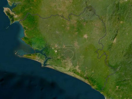 Photo for Southern, province of Sierra Leone. Low resolution satellite map - Royalty Free Image
