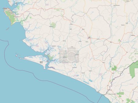 Téléchargez les photos : Southern, province of Sierra Leone. Open Street Map - en image libre de droit