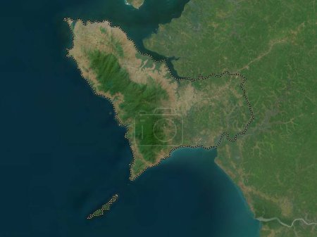 Téléchargez les photos : Western, province of Sierra Leone. High resolution satellite map - en image libre de droit