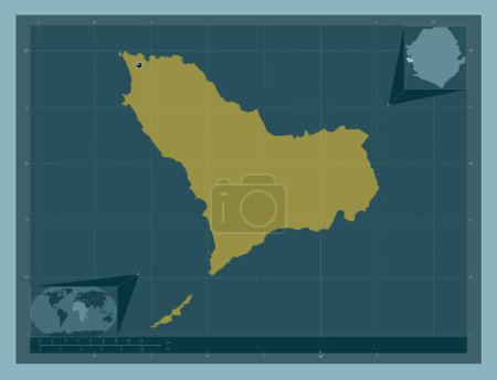 Photo for Western, province of Sierra Leone. Solid color shape. Corner auxiliary location maps - Royalty Free Image