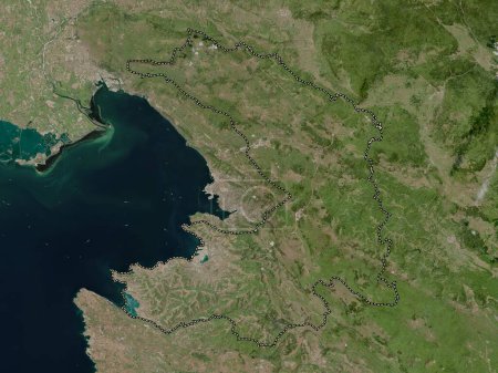 Téléchargez les photos : Obalno-kraska, statistical region of Slovenia. High resolution satellite map - en image libre de droit
