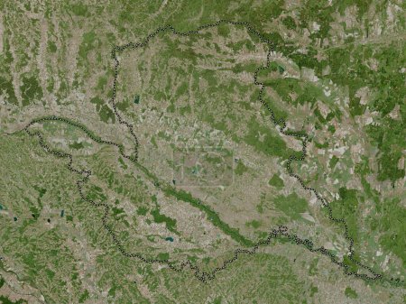 Foto de Pomurska, región estadística de Eslovenia. Mapa de satélite de alta resolución - Imagen libre de derechos