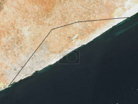 Téléchargez les photos : Banaadir, région de Somalie. Carte satellite basse résolution - en image libre de droit