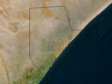 Photo for Jubbada Hoose, region of Somalia. Low resolution satellite map - Royalty Free Image