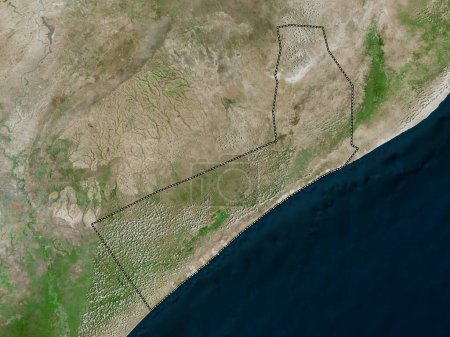 Photo for Shabeellaha Hoose, region of Somalia. High resolution satellite map - Royalty Free Image