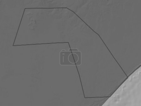 Téléchargez les photos : Jubbada Dhexe, région de Somalie. Carte d'altitude de Bilevel avec lacs et rivières - en image libre de droit
