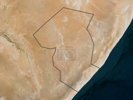 Photo for Galgaduud, region of Somalia Mainland. Low resolution satellite map - Royalty Free Image
