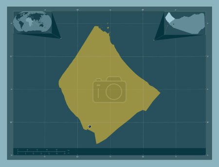Photo for Awdal, region of Somaliland. Solid color shape. Corner auxiliary location maps - Royalty Free Image