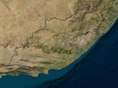 Téléchargez les photos : Cap oriental, province d'Afrique du Sud. Carte satellite basse résolution - en image libre de droit