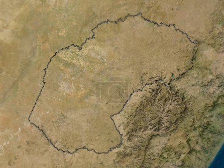 Téléchargez les photos : État libre, province d'Afrique du Sud. Carte satellite basse résolution - en image libre de droit