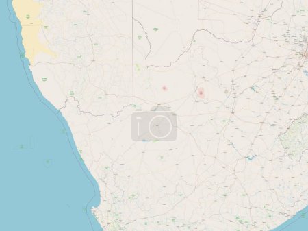 Téléchargez les photos : Cap Nord, province d'Afrique du Sud. Ouvrir la carte routière - en image libre de droit