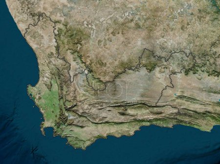 Foto de Cabo Occidental, provincia de Sudáfrica. Mapa de satélite de alta resolución - Imagen libre de derechos
