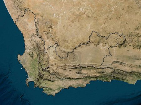 Téléchargez les photos : Western Cape, province of South Africa. Low resolution satellite map - en image libre de droit