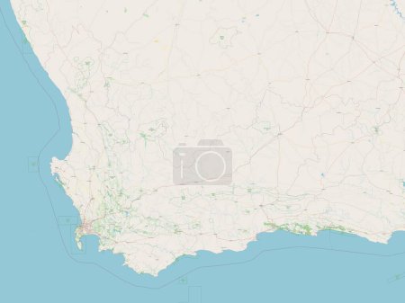 Foto de Western Cape, province of South Africa. Open Street Map - Imagen libre de derechos