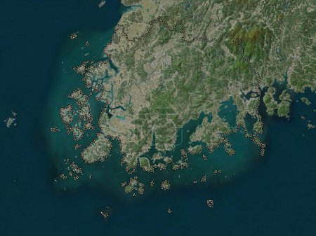 Foto de Jeollanam-do, province of South Korea. High resolution satellite map - Imagen libre de derechos
