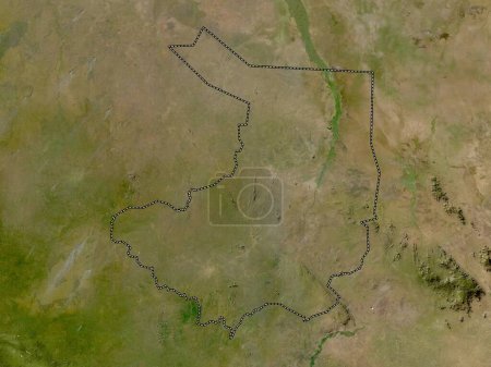 Photo for Central Equatoria, state of South Sudan. Low resolution satellite map - Royalty Free Image