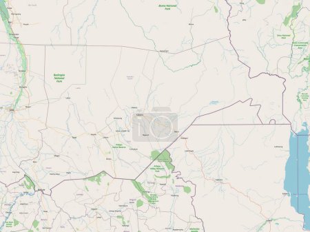 Téléchargez les photos : Equatoria oriental, État du Soudan du Sud. Ouvrir la carte routière - en image libre de droit
