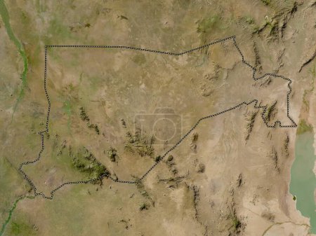 Foto de Eastern Equatoria, state of South Sudan. Low resolution satellite map - Imagen libre de derechos