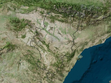 Foto de Aragón, comunidad autónoma de España. Mapa de satélite de alta resolución - Imagen libre de derechos