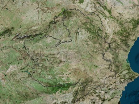 Foto de Castilla-La Mancha, comunidad autónoma de España. Mapa de satélite de alta resolución - Imagen libre de derechos