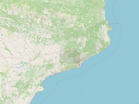 Téléchargez les photos : Cataluna, autonomous community of Spain. Open Street Map - en image libre de droit