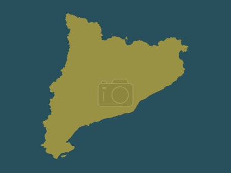 Foto de Cataluna, comunidad autónoma de España. Forma de color sólido - Imagen libre de derechos