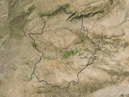 Foto de Extremadura, comunidad autónoma de España. Mapa satelital de baja resolución - Imagen libre de derechos