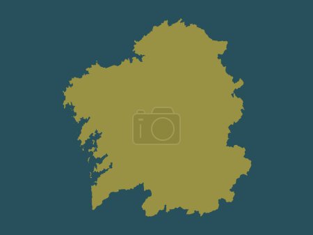 Photo for Galicia, autonomous community of Spain. Solid color shape - Royalty Free Image