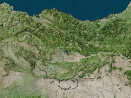 Foto de Pais Vasco, comunidad autónoma de España. Mapa de satélite de alta resolución - Imagen libre de derechos