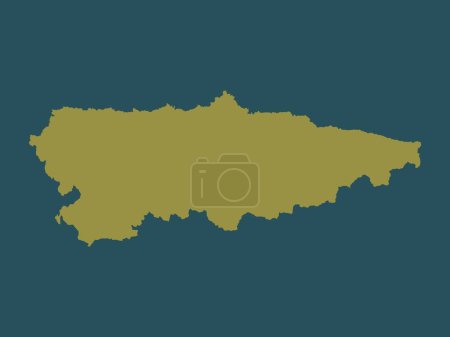 Photo for Principado de Asturias, autonomous community of Spain. Solid color shape - Royalty Free Image