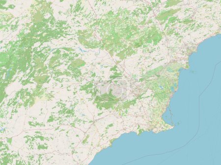 Téléchargez les photos : Region de Murcia, autonomous community of Spain. Open Street Map - en image libre de droit