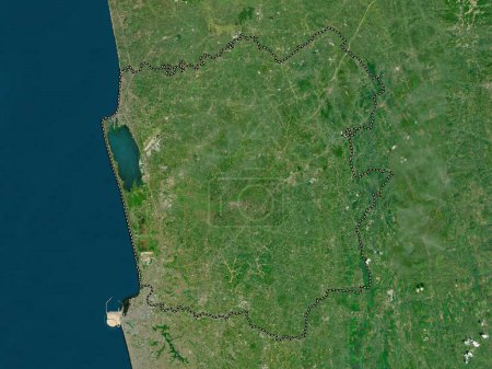 Téléchargez les photos : Gampaha, district of Sri Lanka. High resolution satellite map - en image libre de droit