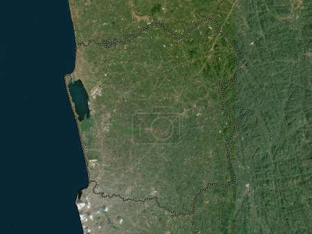 Téléchargez les photos : Gampaha, district de Sri Lanka. Carte satellite basse résolution - en image libre de droit