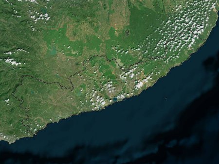 Téléchargez les photos : Hambantota, district de Sri Lanka. Carte satellite basse résolution - en image libre de droit