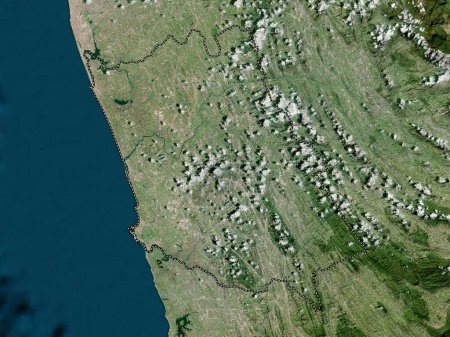 Téléchargez les photos : Kalutara, district de Sri Lanka. Carte satellite haute résolution - en image libre de droit