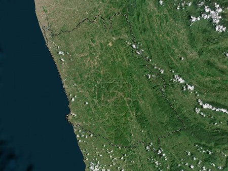 Photo for Kalutara, district of Sri Lanka. Low resolution satellite map - Royalty Free Image