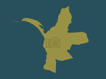Photo for Mannar, district of Sri Lanka. Solid color shape - Royalty Free Image