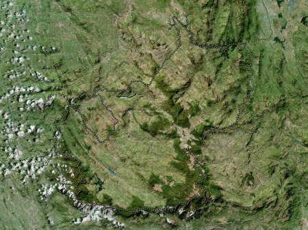 Photo for Nuwara Eliya, district of Sri Lanka. High resolution satellite map - Royalty Free Image