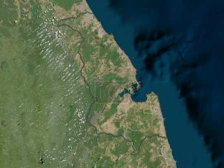 Photo for Trincomalee, district of Sri Lanka. Low resolution satellite map - Royalty Free Image