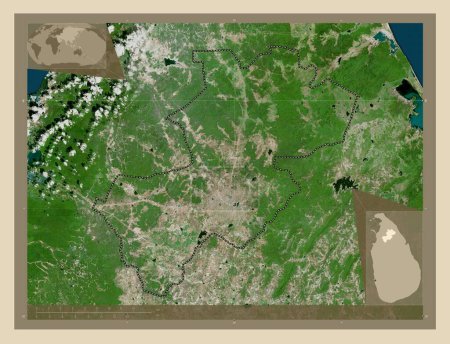 Photo for Vavuniya, district of Sri Lanka. High resolution satellite map. Corner auxiliary location maps - Royalty Free Image